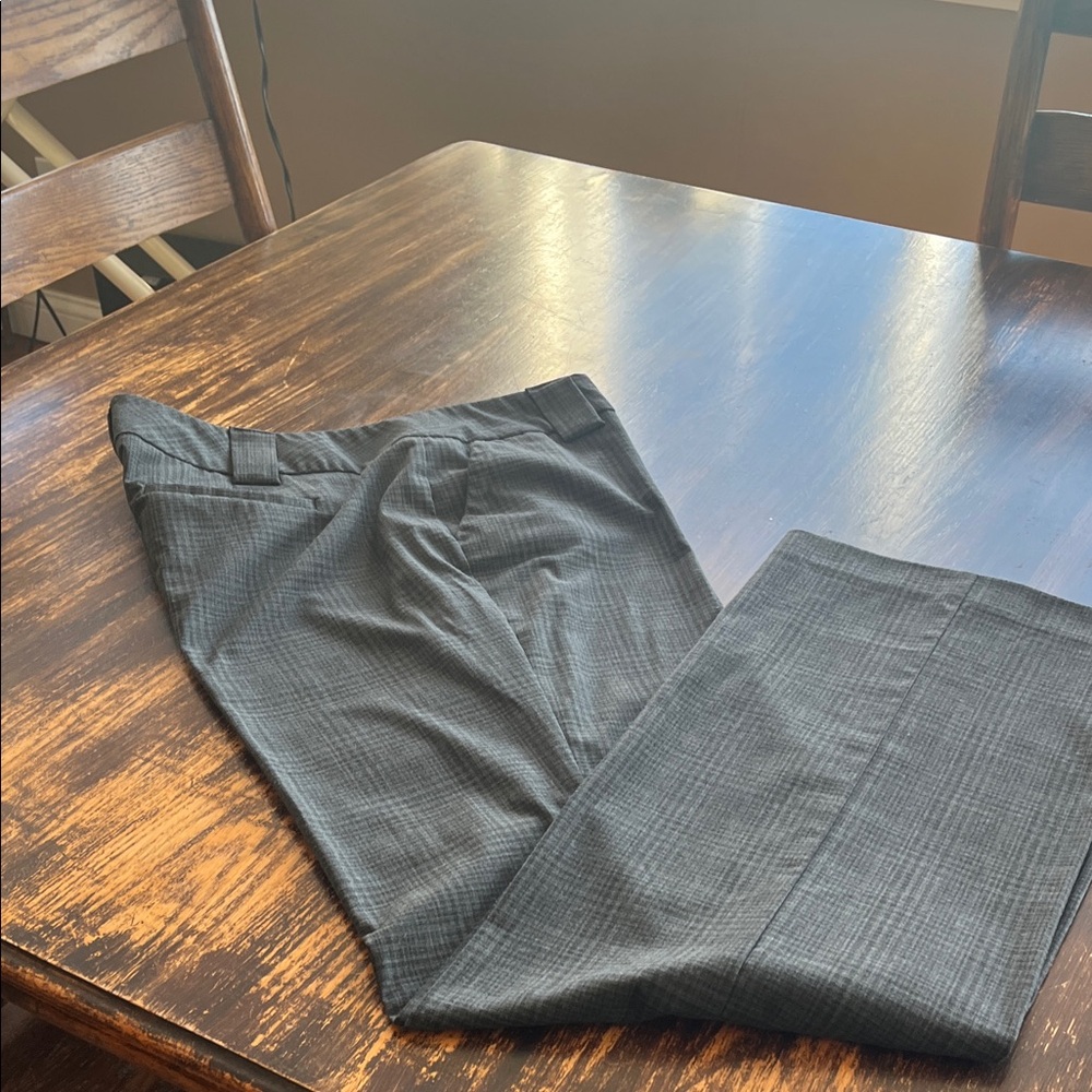 New York & Company Women's Gray Plaid Trousers